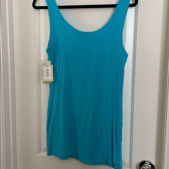 New with tags ECI size medium tank top iaqua blue. - Picture 3 of 3